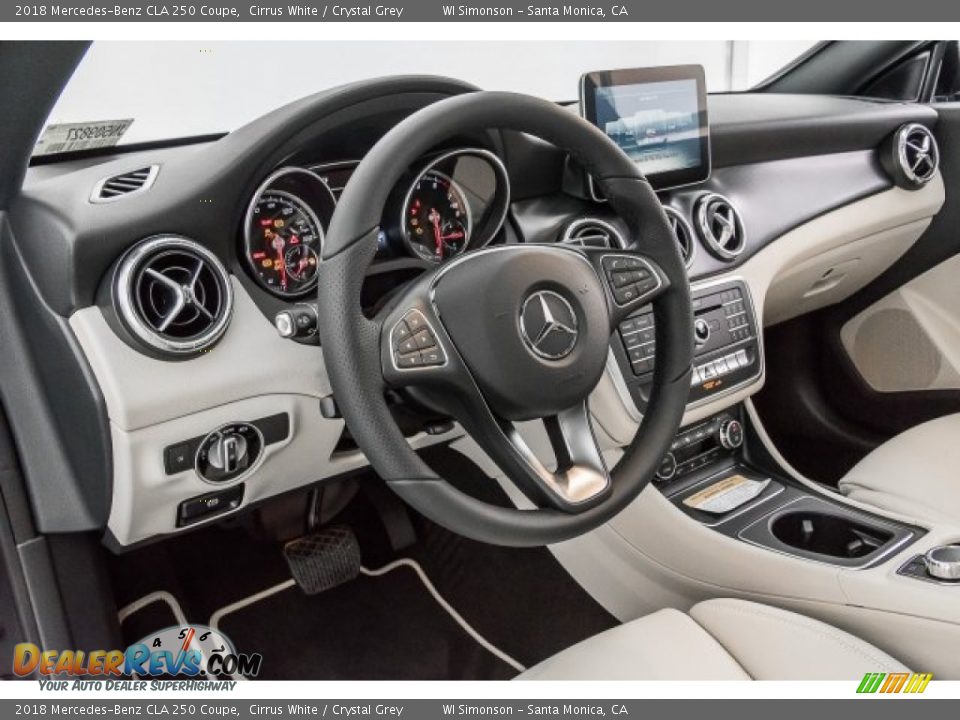 2018 Mercedes-Benz CLA 250 Coupe Cirrus White / Crystal Grey Photo #7