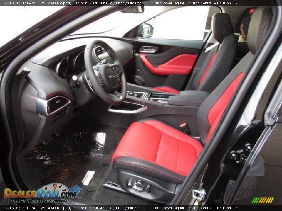 Ebony/Pimento Interior - 2018 Jaguar F-PACE 25t AWD R-Sport Photo #3