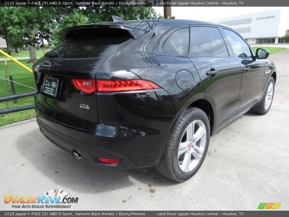 2018 Jaguar F-PACE 25t AWD R-Sport Santorini Black Metallic / Ebony/Pimento Photo #7