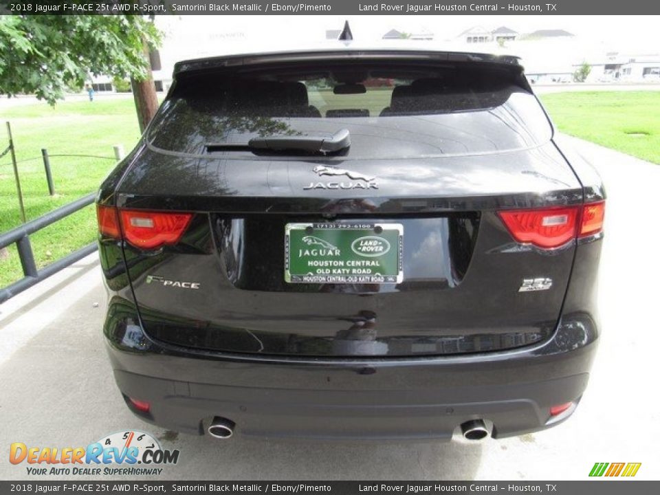 2018 Jaguar F-PACE 25t AWD R-Sport Santorini Black Metallic / Ebony/Pimento Photo #8
