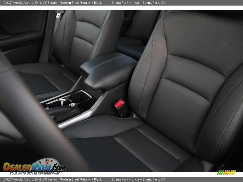 2017 Honda Accord EX-L V6 Sedan Modern Steel Metallic / Black Photo #11