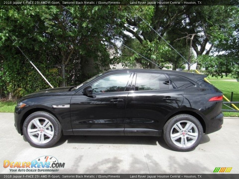 2018 Jaguar F-PACE 25t AWD R-Sport Santorini Black Metallic / Ebony/Pimento Photo #11