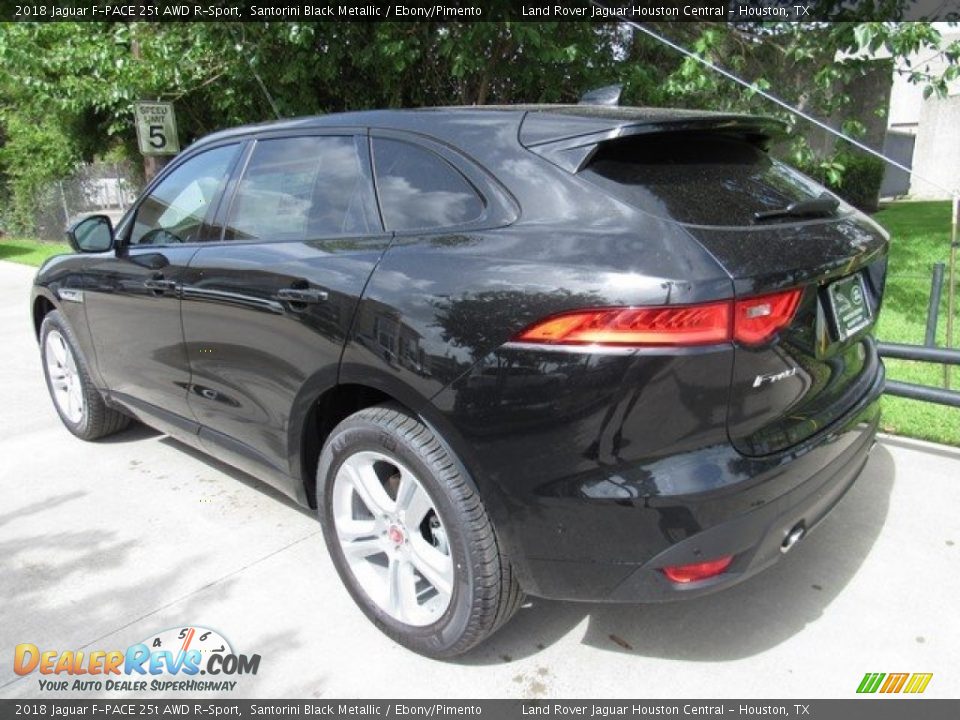 2018 Jaguar F-PACE 25t AWD R-Sport Santorini Black Metallic / Ebony/Pimento Photo #12