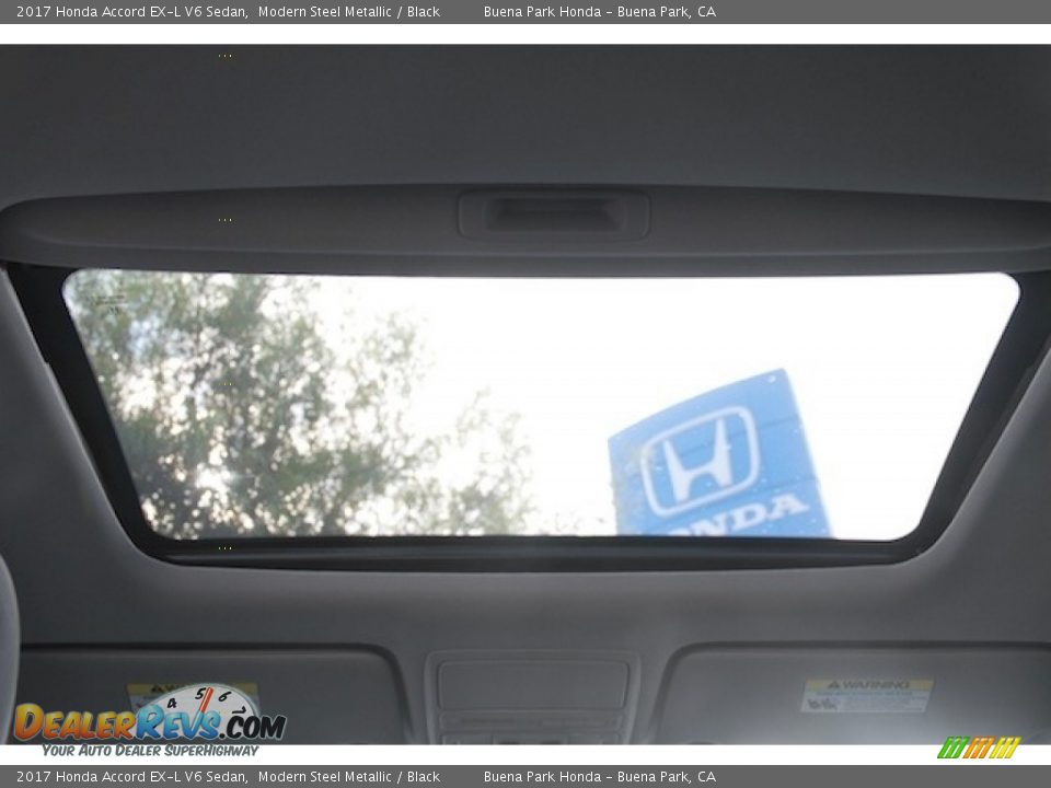 2017 Honda Accord EX-L V6 Sedan Modern Steel Metallic / Black Photo #14