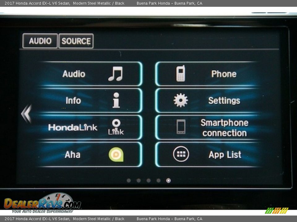 2017 Honda Accord EX-L V6 Sedan Modern Steel Metallic / Black Photo #16