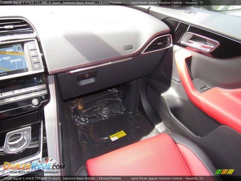 2018 Jaguar F-PACE 25t AWD R-Sport Santorini Black Metallic / Ebony/Pimento Photo #14