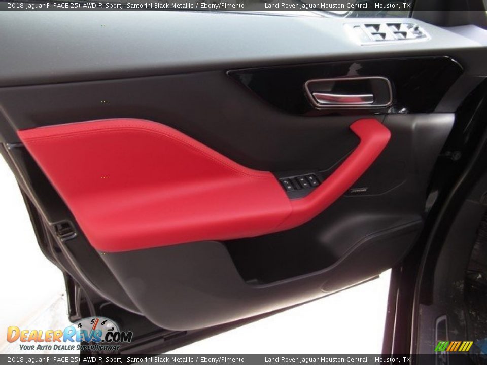 2018 Jaguar F-PACE 25t AWD R-Sport Santorini Black Metallic / Ebony/Pimento Photo #18