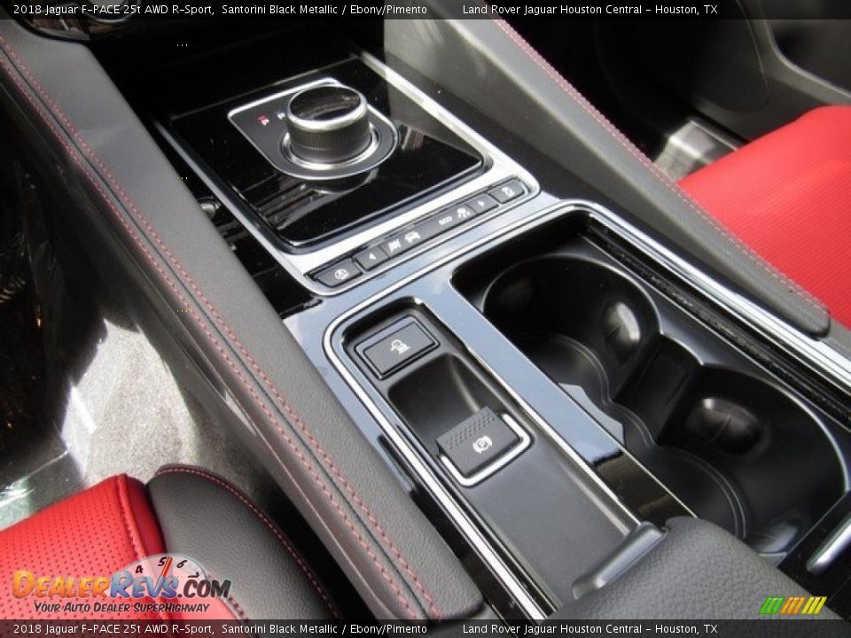 2018 Jaguar F-PACE 25t AWD R-Sport Santorini Black Metallic / Ebony/Pimento Photo #19