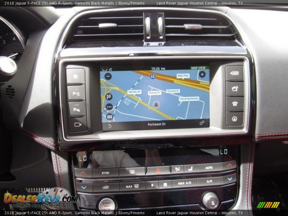 2018 Jaguar F-PACE 25t AWD R-Sport Santorini Black Metallic / Ebony/Pimento Photo #20
