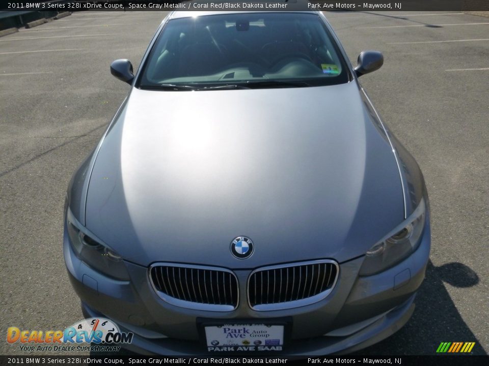 2011 BMW 3 Series 328i xDrive Coupe Space Gray Metallic / Coral Red/Black Dakota Leather Photo #8