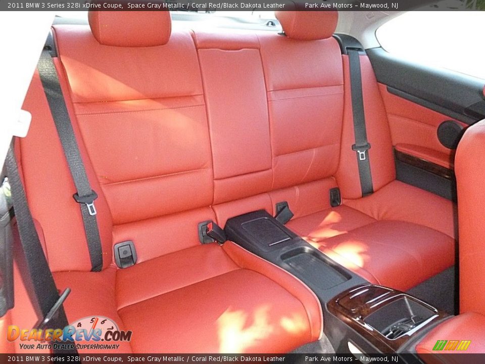 2011 BMW 3 Series 328i xDrive Coupe Space Gray Metallic / Coral Red/Black Dakota Leather Photo #19