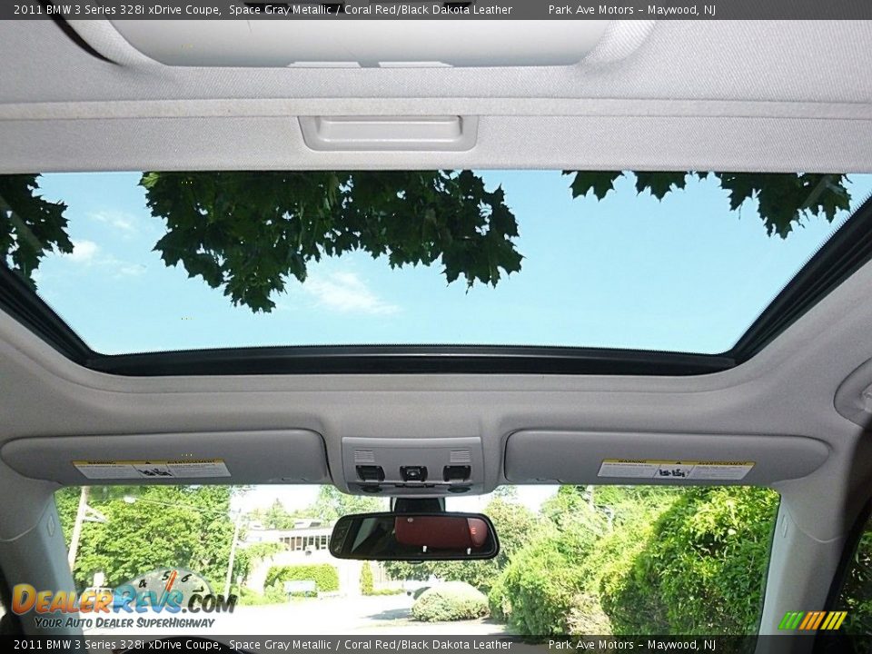 2011 BMW 3 Series 328i xDrive Coupe Space Gray Metallic / Coral Red/Black Dakota Leather Photo #20