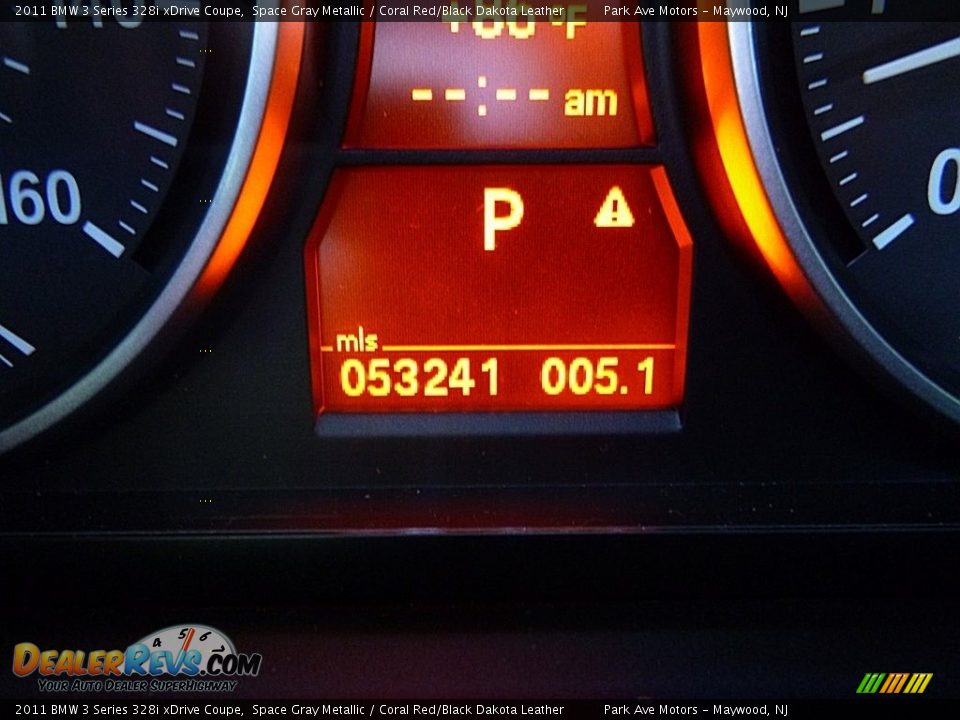 2011 BMW 3 Series 328i xDrive Coupe Space Gray Metallic / Coral Red/Black Dakota Leather Photo #24