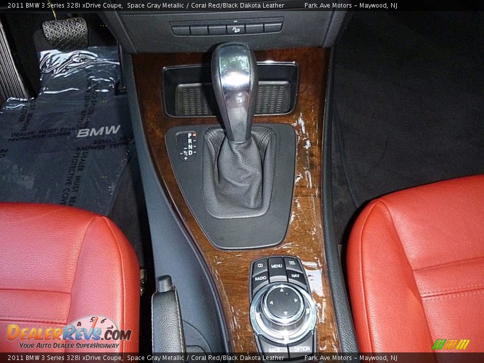 2011 BMW 3 Series 328i xDrive Coupe Space Gray Metallic / Coral Red/Black Dakota Leather Photo #27