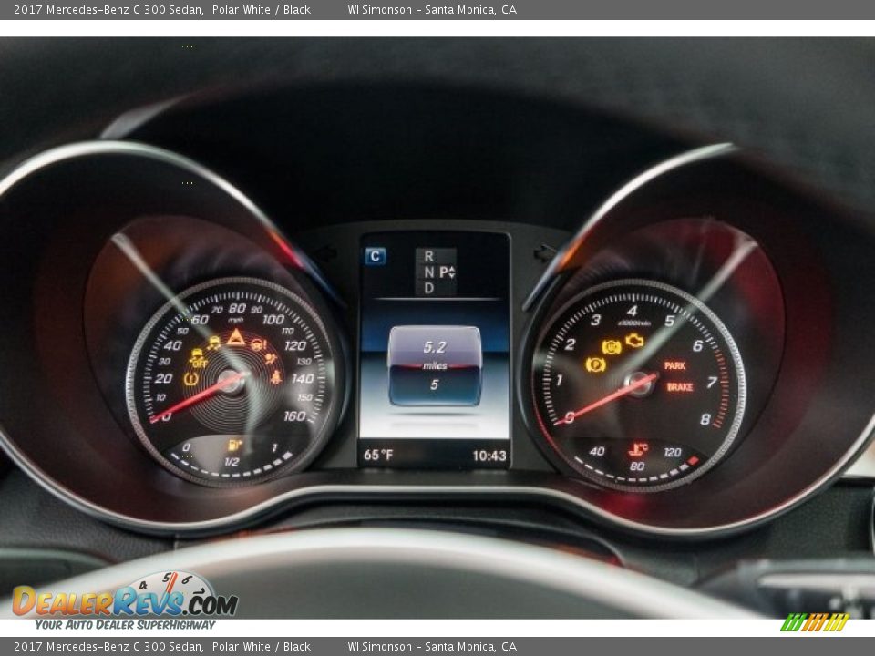 2017 Mercedes-Benz C 300 Sedan Polar White / Black Photo #7