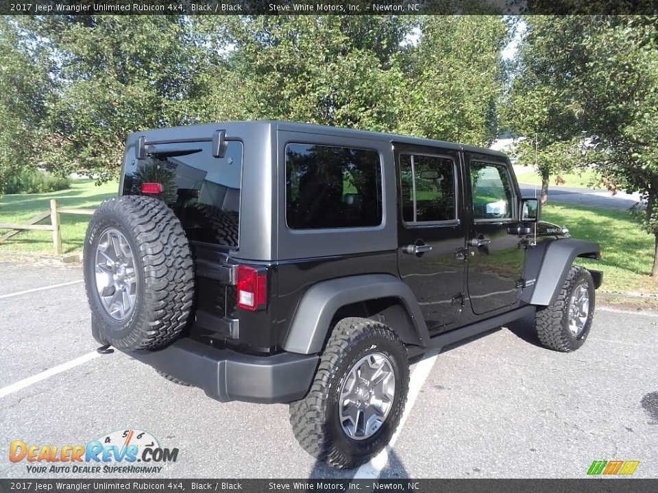 2017 Jeep Wrangler Unlimited Rubicon 4x4 Black / Black Photo #6