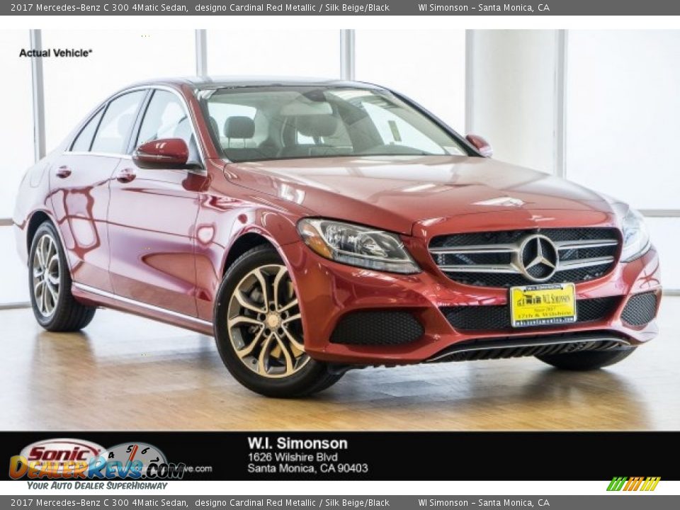 2017 Mercedes-Benz C 300 4Matic Sedan designo Cardinal Red Metallic / Silk Beige/Black Photo #1