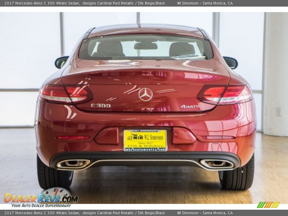 2017 Mercedes-Benz C 300 4Matic Sedan designo Cardinal Red Metallic / Silk Beige/Black Photo #4