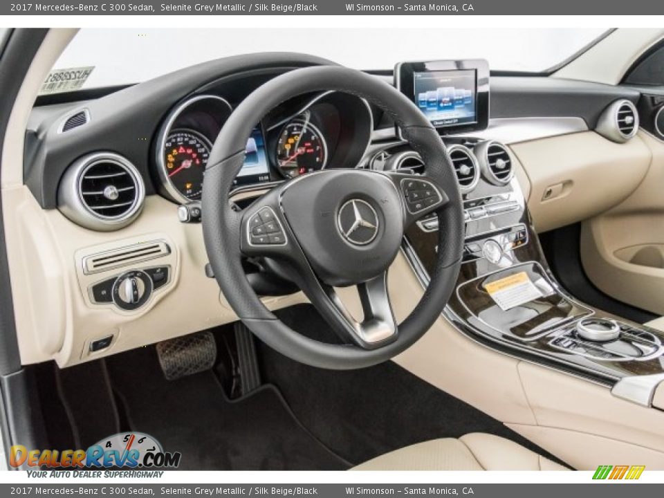 2017 Mercedes-Benz C 300 Sedan Selenite Grey Metallic / Silk Beige/Black Photo #6