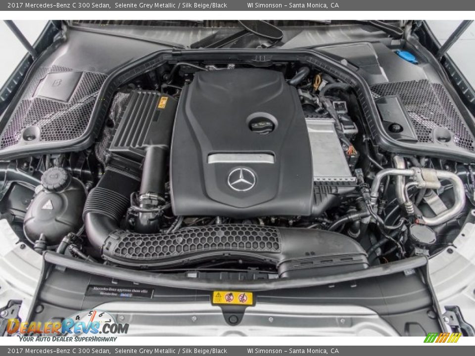 2017 Mercedes-Benz C 300 Sedan Selenite Grey Metallic / Silk Beige/Black Photo #8