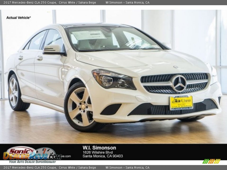 2017 Mercedes-Benz CLA 250 Coupe Cirrus White / Sahara Beige Photo #1