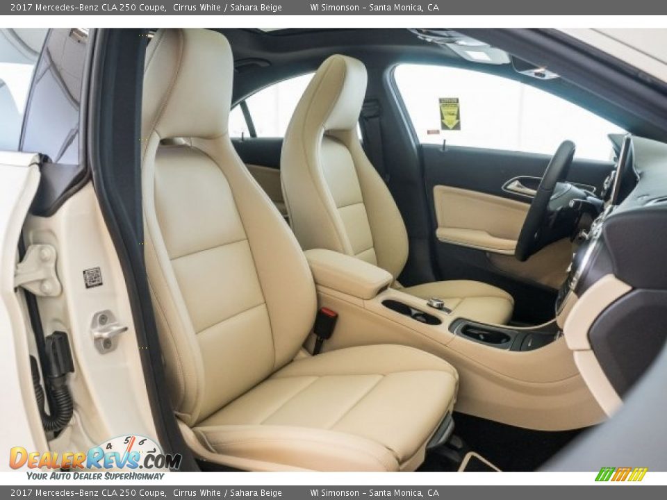 2017 Mercedes-Benz CLA 250 Coupe Cirrus White / Sahara Beige Photo #2
