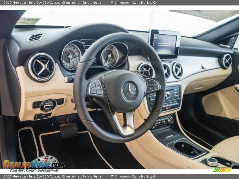 2017 Mercedes-Benz CLA 250 Coupe Cirrus White / Sahara Beige Photo #6