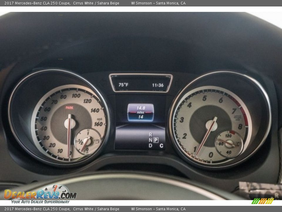 2017 Mercedes-Benz CLA 250 Coupe Cirrus White / Sahara Beige Photo #7