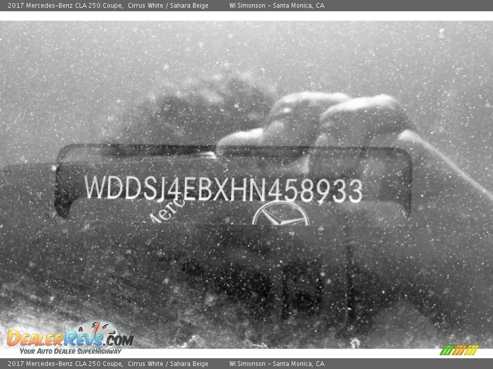 2017 Mercedes-Benz CLA 250 Coupe Cirrus White / Sahara Beige Photo #10