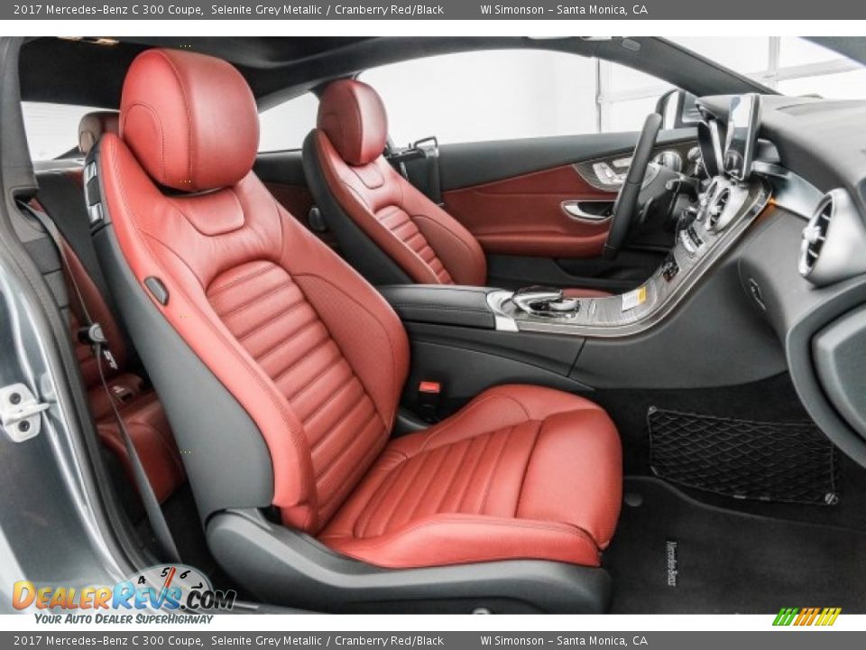 2017 Mercedes-Benz C 300 Coupe Selenite Grey Metallic / Cranberry Red/Black Photo #2