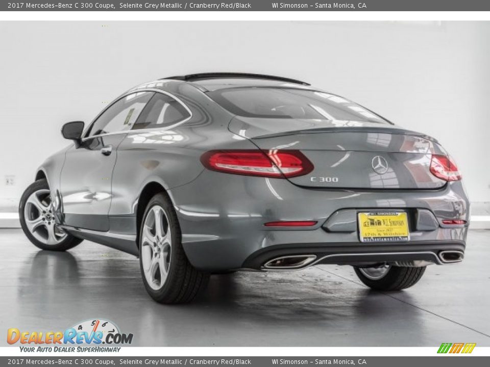 2017 Mercedes-Benz C 300 Coupe Selenite Grey Metallic / Cranberry Red/Black Photo #3