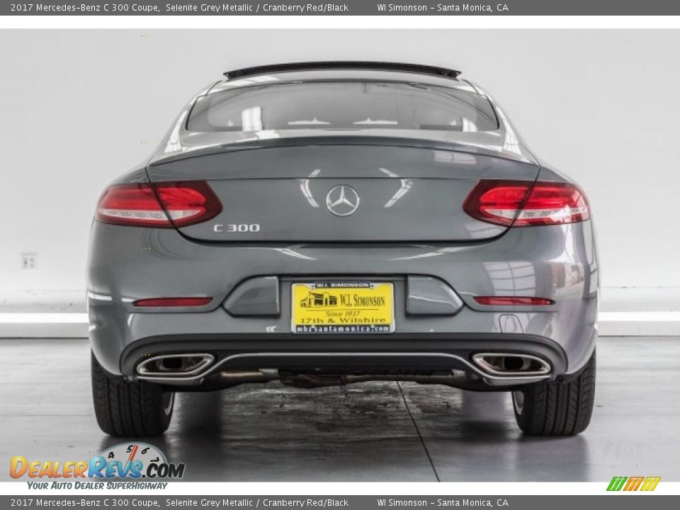 2017 Mercedes-Benz C 300 Coupe Selenite Grey Metallic / Cranberry Red/Black Photo #4