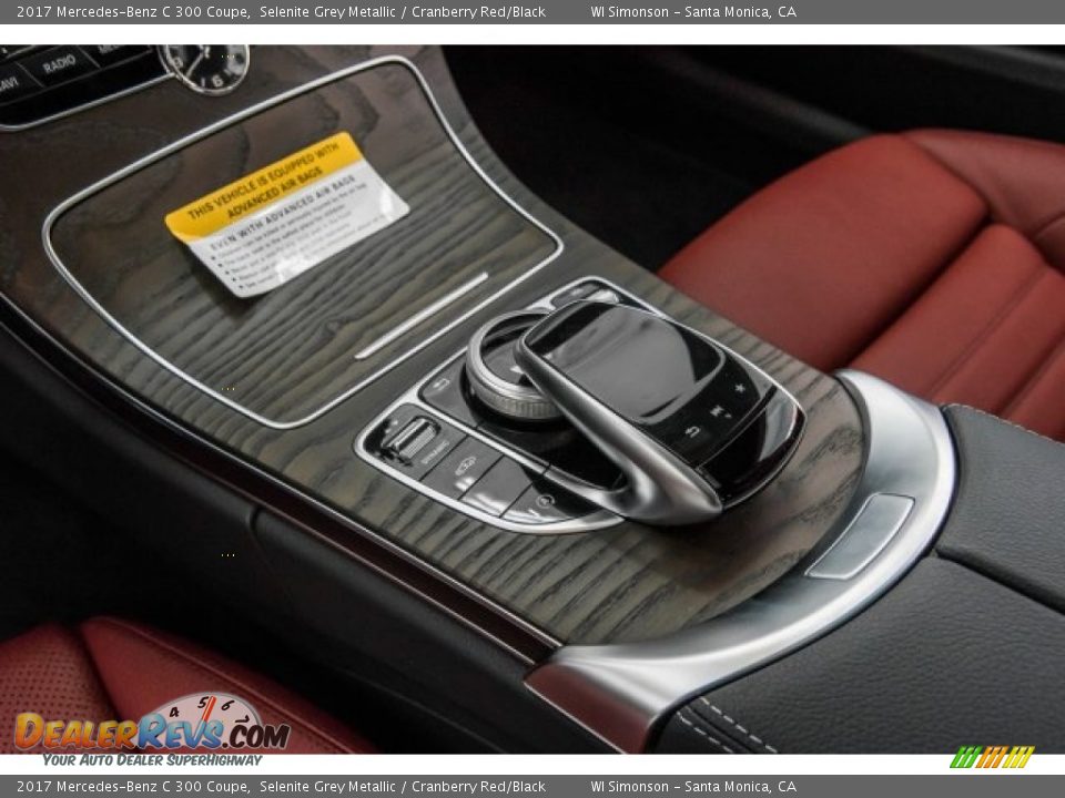 2017 Mercedes-Benz C 300 Coupe Selenite Grey Metallic / Cranberry Red/Black Photo #7