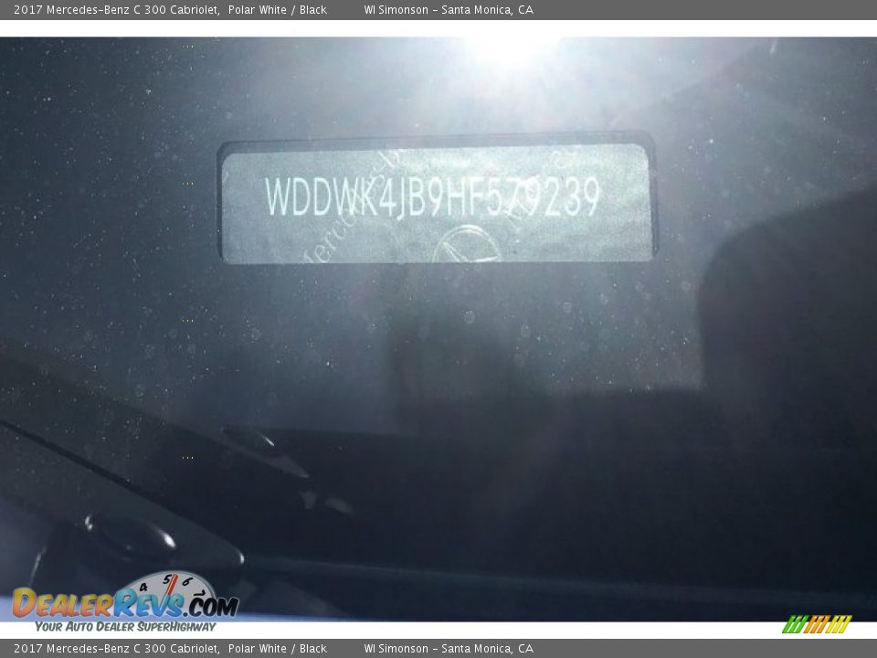 2017 Mercedes-Benz C 300 Cabriolet Polar White / Black Photo #10