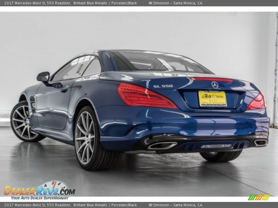 2017 Mercedes-Benz SL 550 Roadster Brilliant Blue Metallic / Porcelain/Black Photo #3