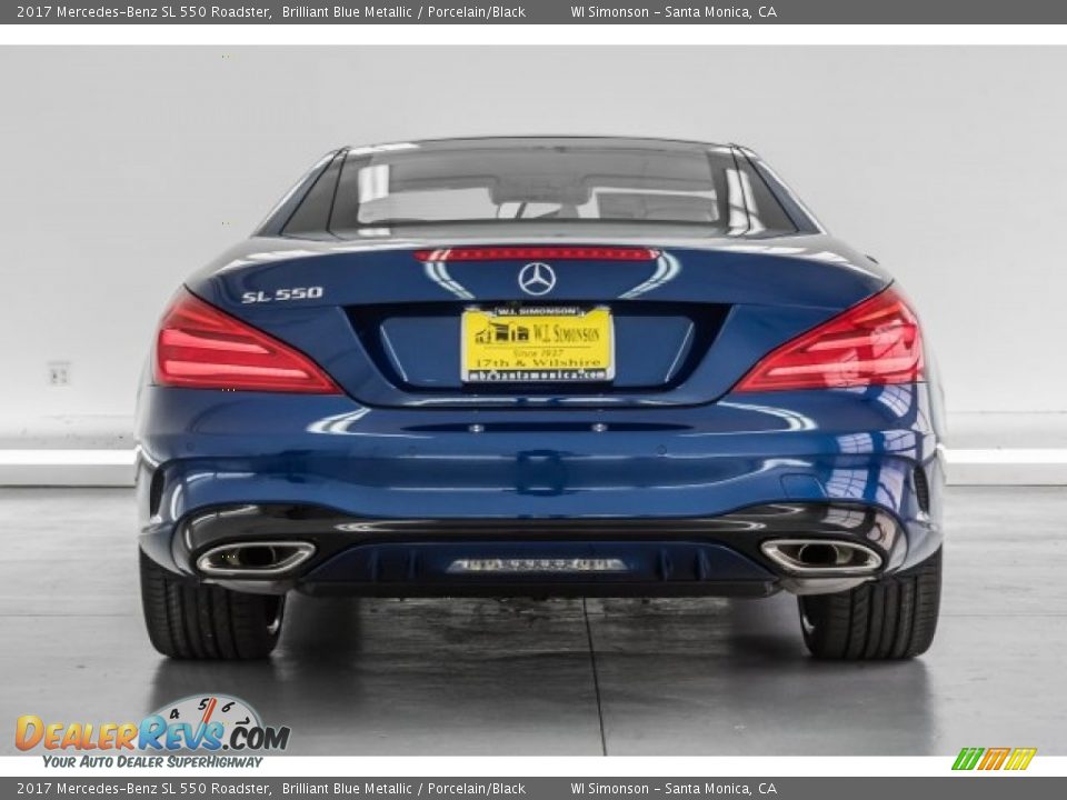2017 Mercedes-Benz SL 550 Roadster Brilliant Blue Metallic / Porcelain/Black Photo #4