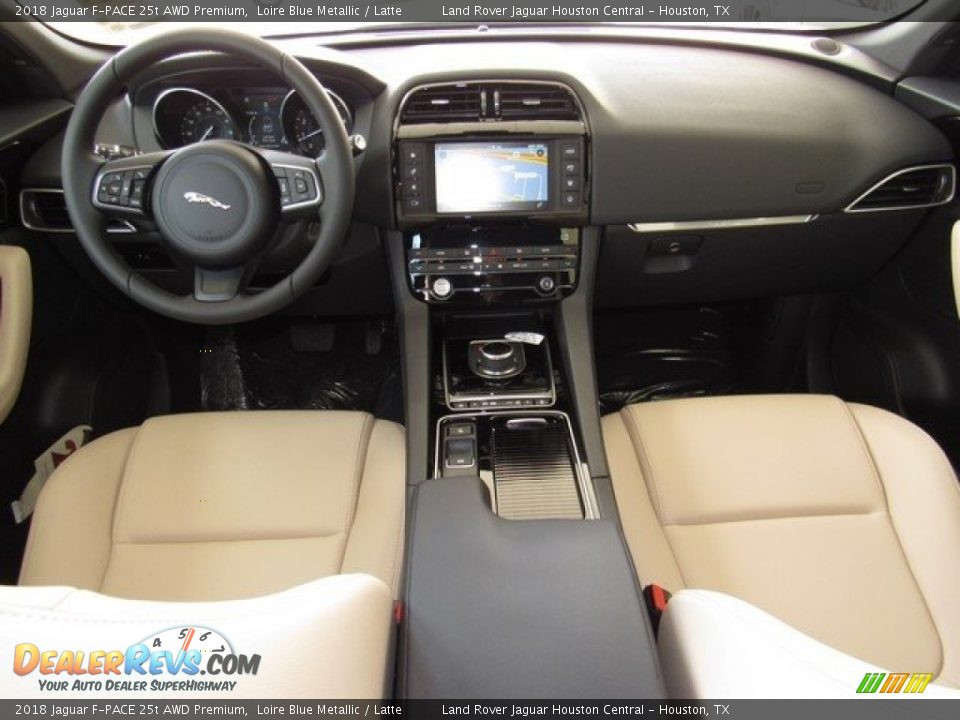 2018 Jaguar F-PACE 25t AWD Premium Loire Blue Metallic / Latte Photo #4