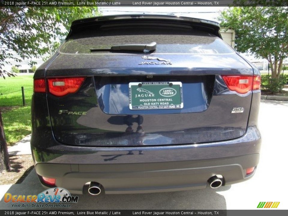 2018 Jaguar F-PACE 25t AWD Premium Loire Blue Metallic / Latte Photo #8
