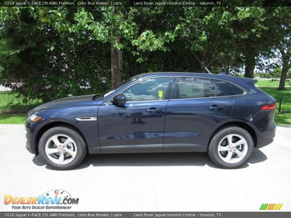2018 Jaguar F-PACE 25t AWD Premium Loire Blue Metallic / Latte Photo #11