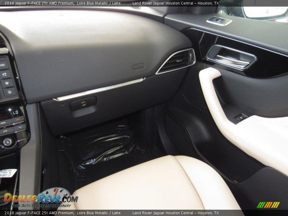 2018 Jaguar F-PACE 25t AWD Premium Loire Blue Metallic / Latte Photo #14