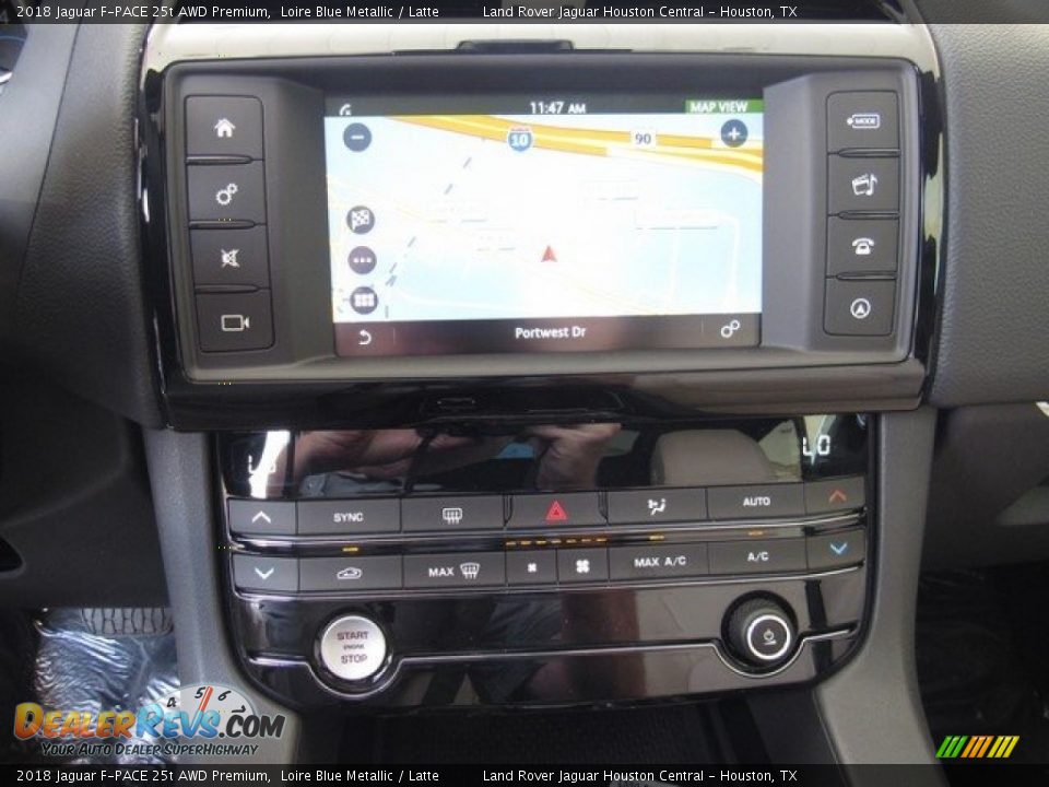 2018 Jaguar F-PACE 25t AWD Premium Loire Blue Metallic / Latte Photo #20