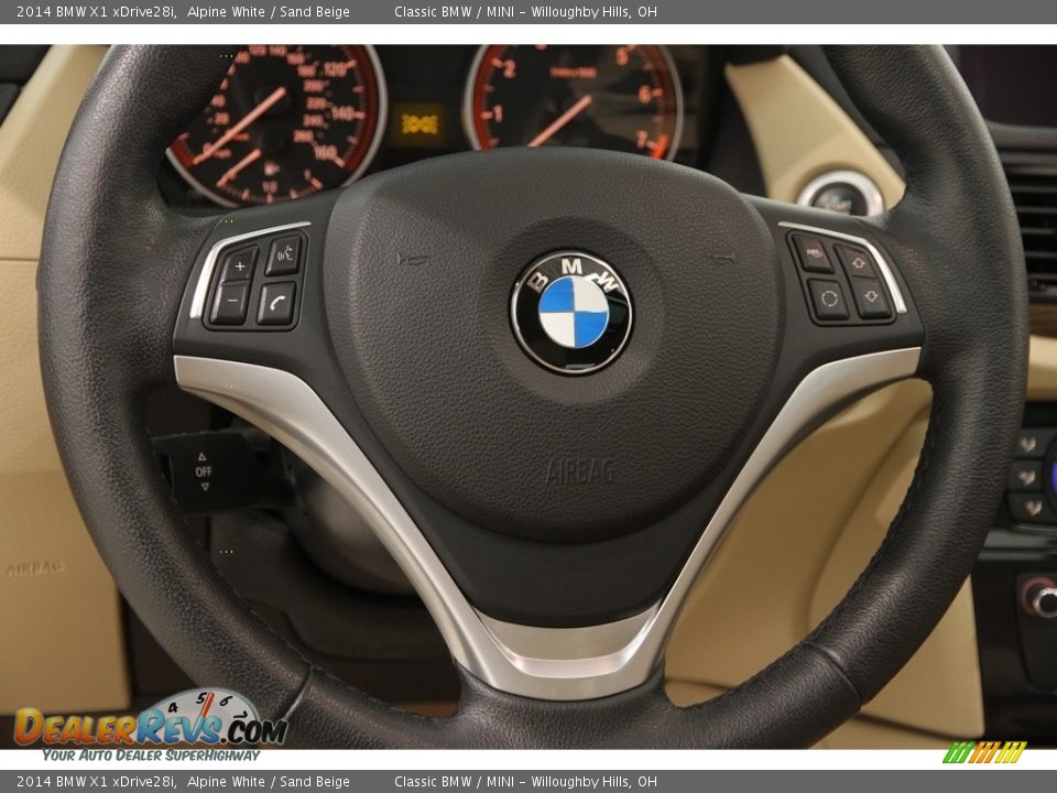 2014 BMW X1 xDrive28i Alpine White / Sand Beige Photo #7