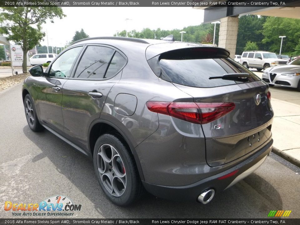 2018 Alfa Romeo Stelvio Sport AWD Stromboli Gray Metallic / Black/Black Photo #4