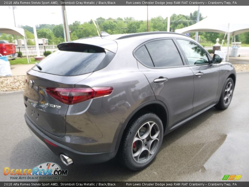 2018 Alfa Romeo Stelvio Sport AWD Stromboli Gray Metallic / Black/Black Photo #6