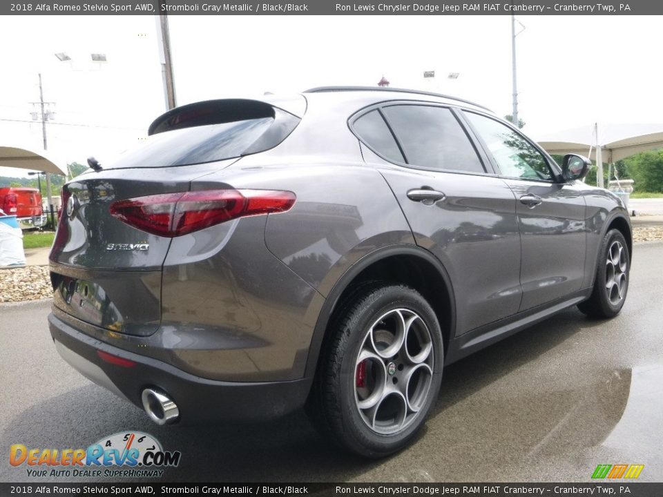 2018 Alfa Romeo Stelvio Sport AWD Stromboli Gray Metallic / Black/Black Photo #7