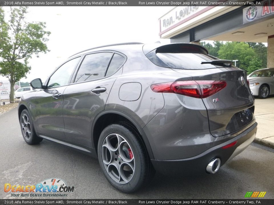 2018 Alfa Romeo Stelvio Sport AWD Stromboli Gray Metallic / Black/Black Photo #8