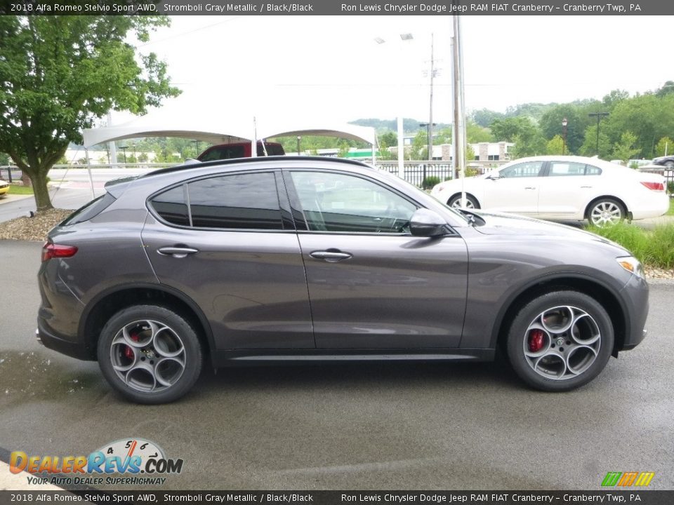 Stromboli Gray Metallic 2018 Alfa Romeo Stelvio Sport AWD Photo #9