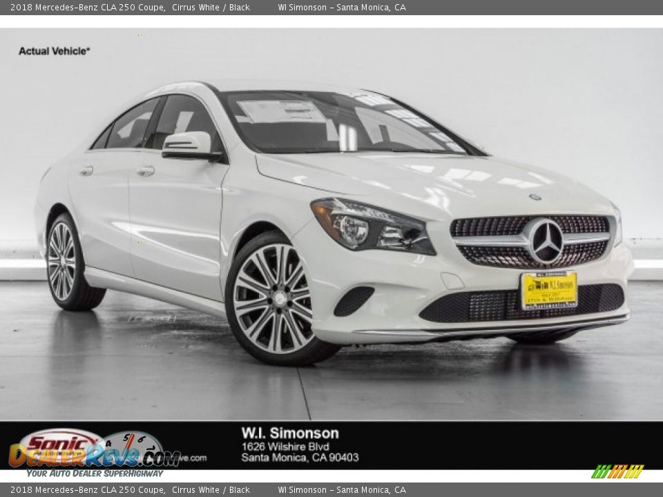2018 Mercedes-Benz CLA 250 Coupe Cirrus White / Black Photo #1