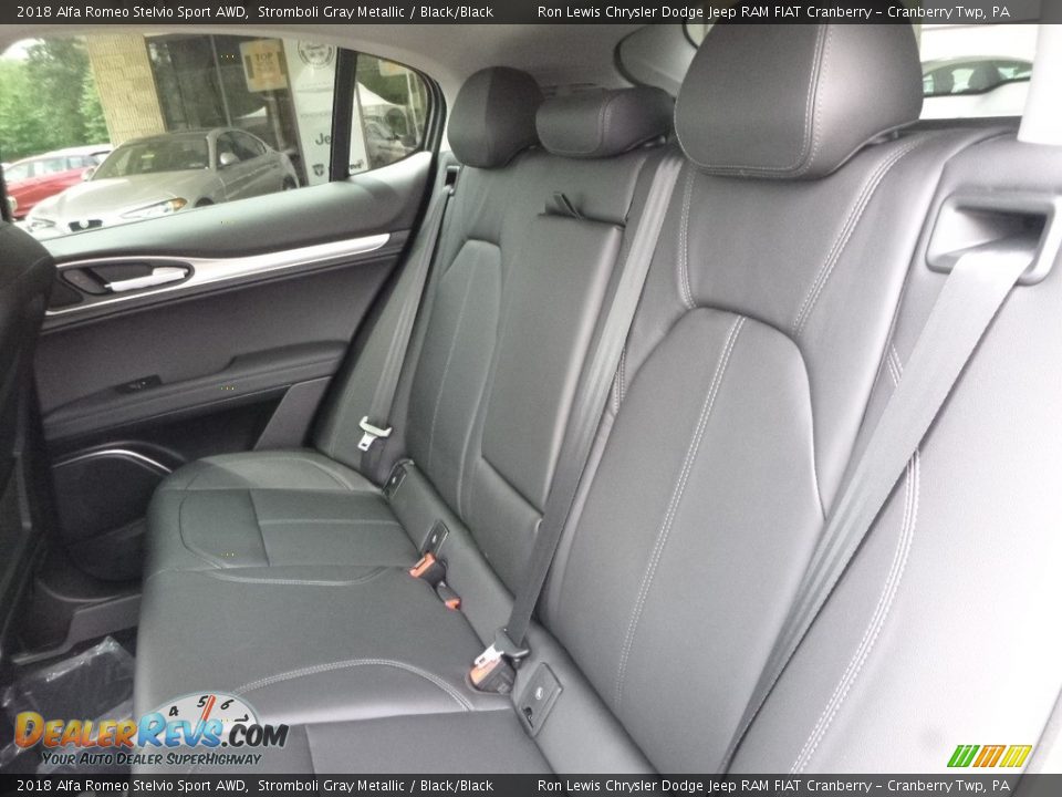 Rear Seat of 2018 Alfa Romeo Stelvio Sport AWD Photo #17