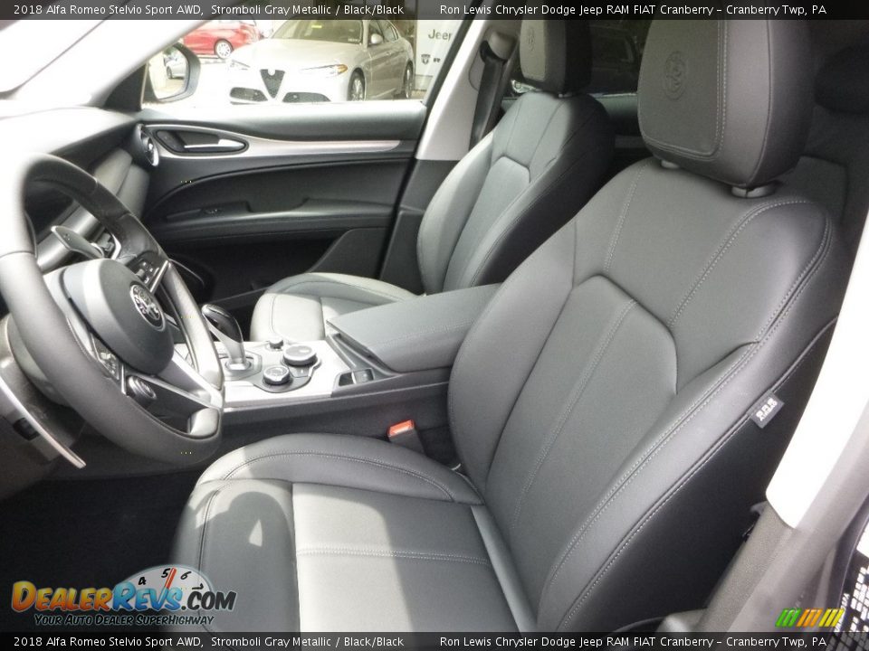 Black/Black Interior - 2018 Alfa Romeo Stelvio Sport AWD Photo #21